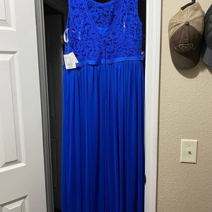 Long royal blue gown